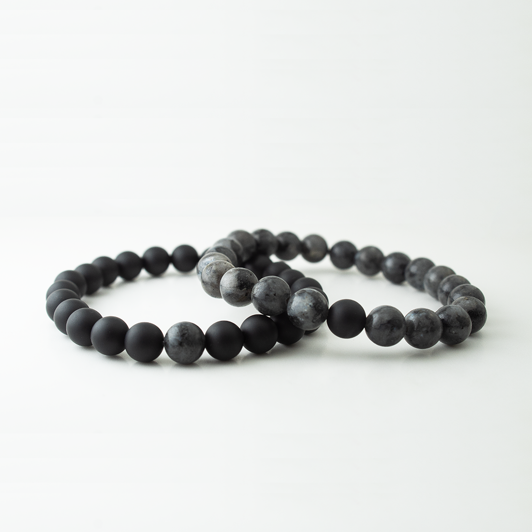 LARVAKITE x MATT BLACK STONE BRACELET