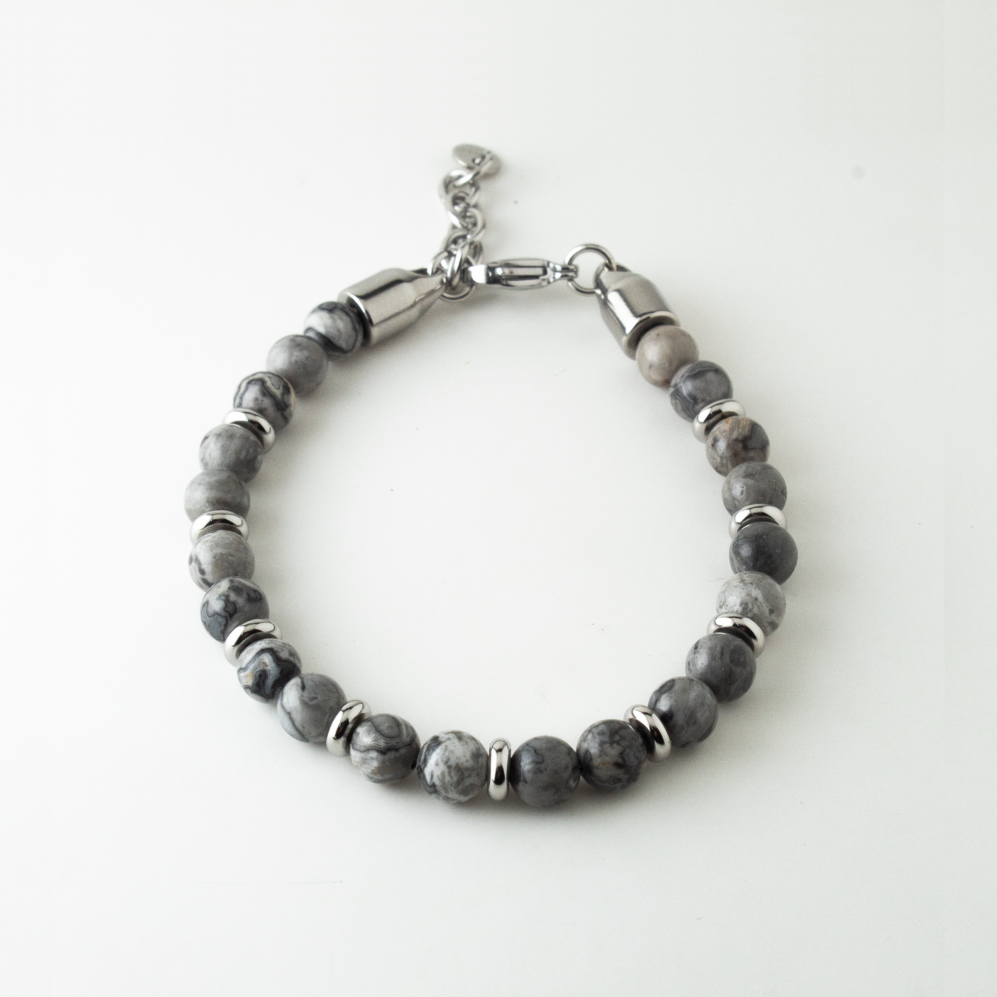 GREY JASPER STONE BRACELET
