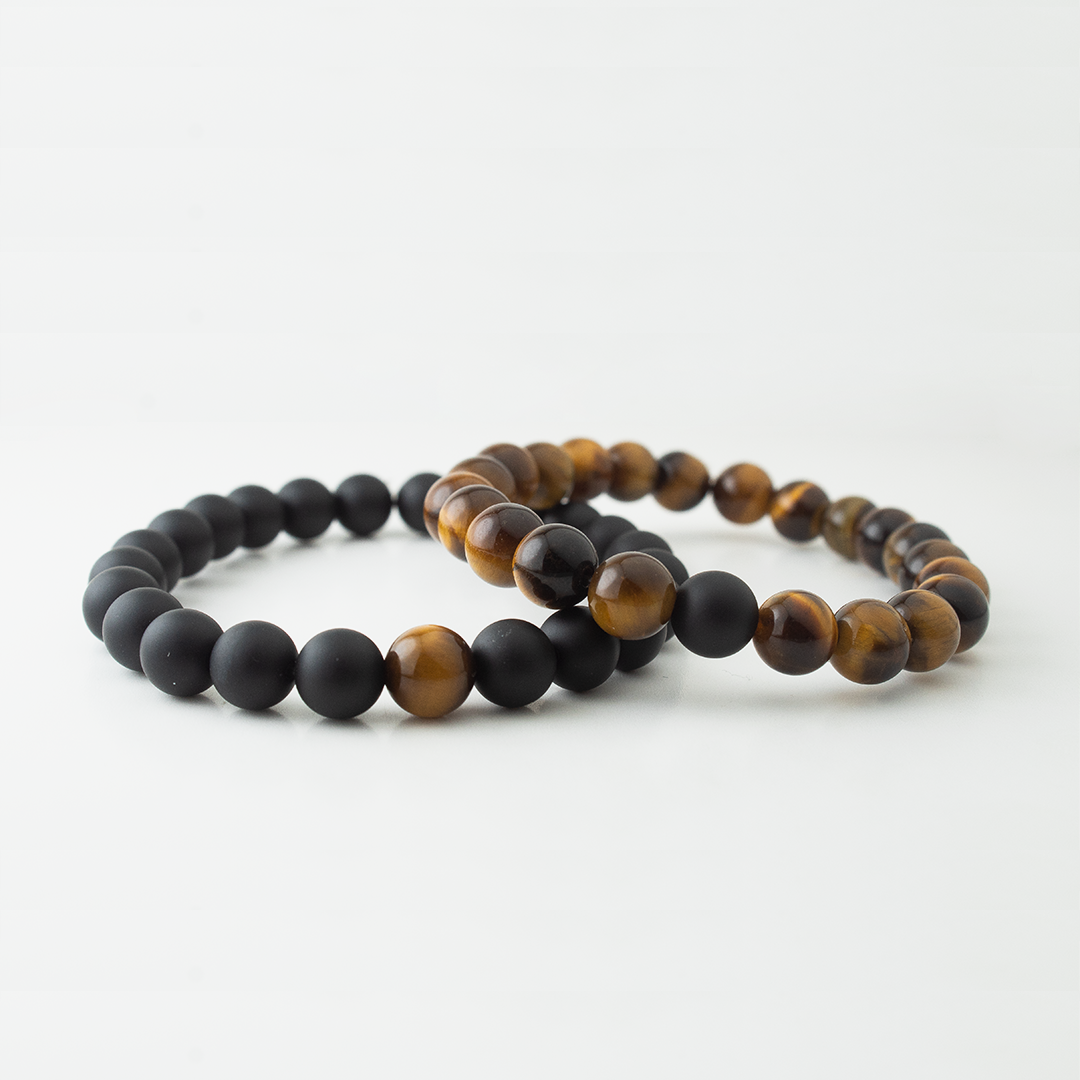YELLOW TIGER x MATT BLACK STONE BRACELET