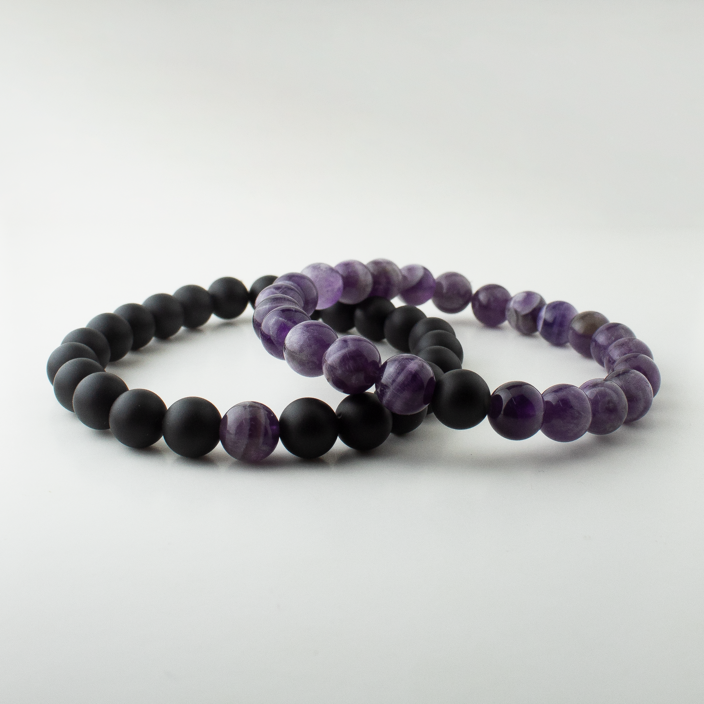 DREAM AMETHYST x MATT BLACK STONE BRACELET