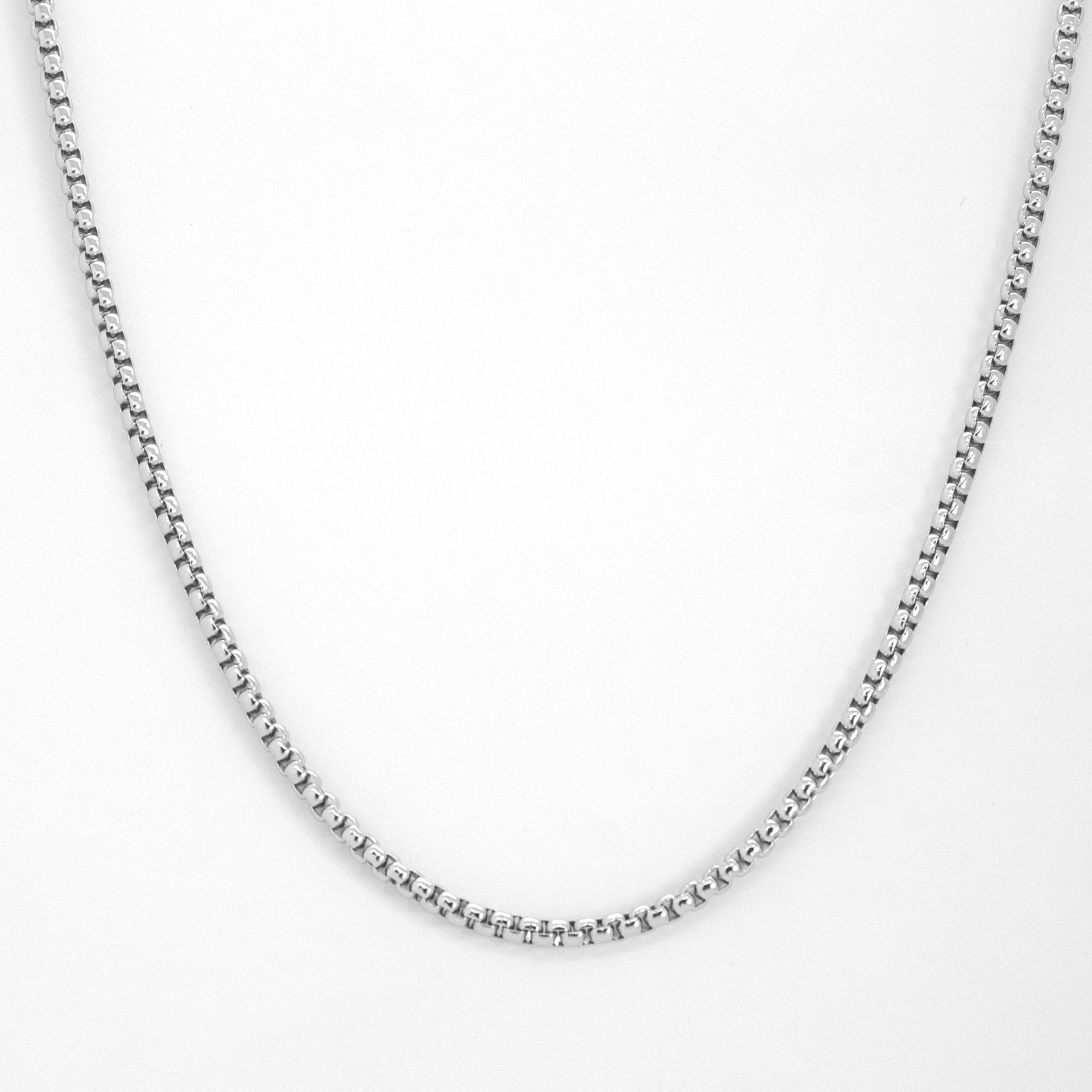 Silver Round Box Chain (2MM)