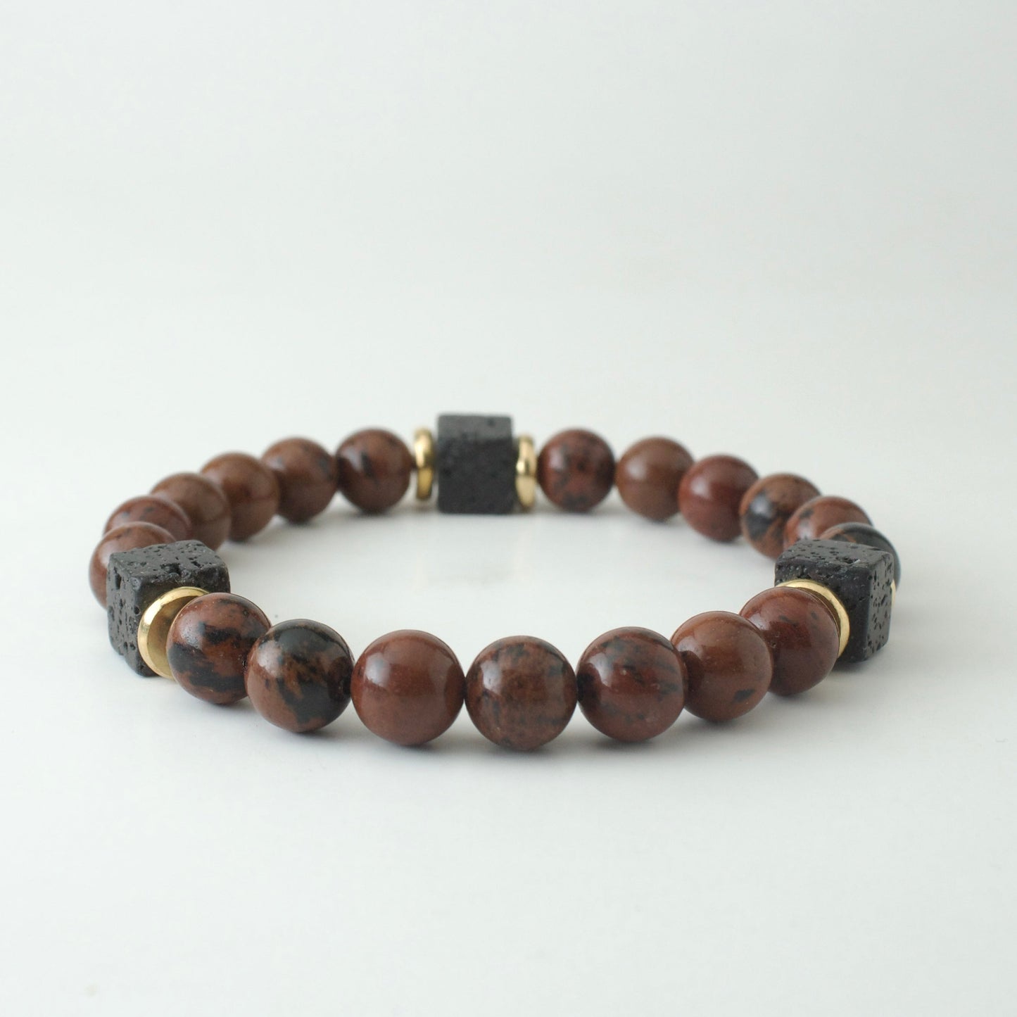 SWAN STONE x LAVA CUBE STONE BRACELET