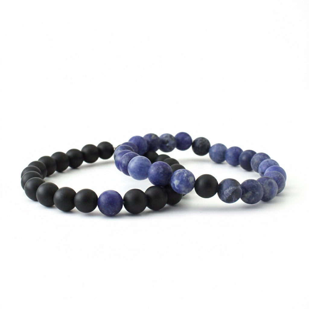 SODALITE x MATT BLACK STONE BRACELET