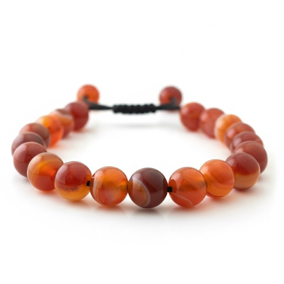 RED STRIPE AGATE STONE BRACELET