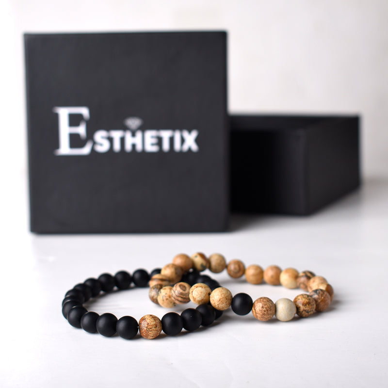 PICTURE JASPER x MATT BLACK STONE BRACELET