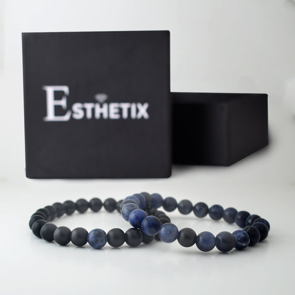 SODALITE x MATT BLACK STONE BRACELET