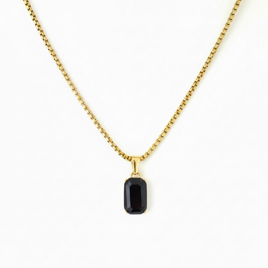 BLACK ONYX PENDANT (GOLD)