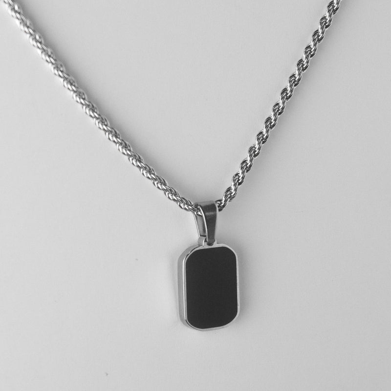 Vertical Delta Pendant (Silver)