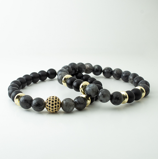 LARVAKITE CZ BALL STONE BRACELET