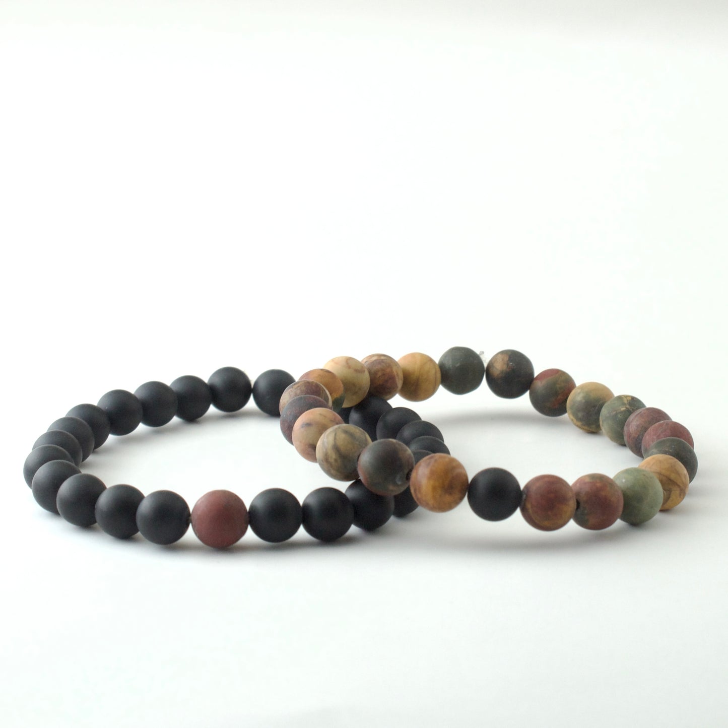 RED PICASSO x MATT BLACK STONE BRACELET