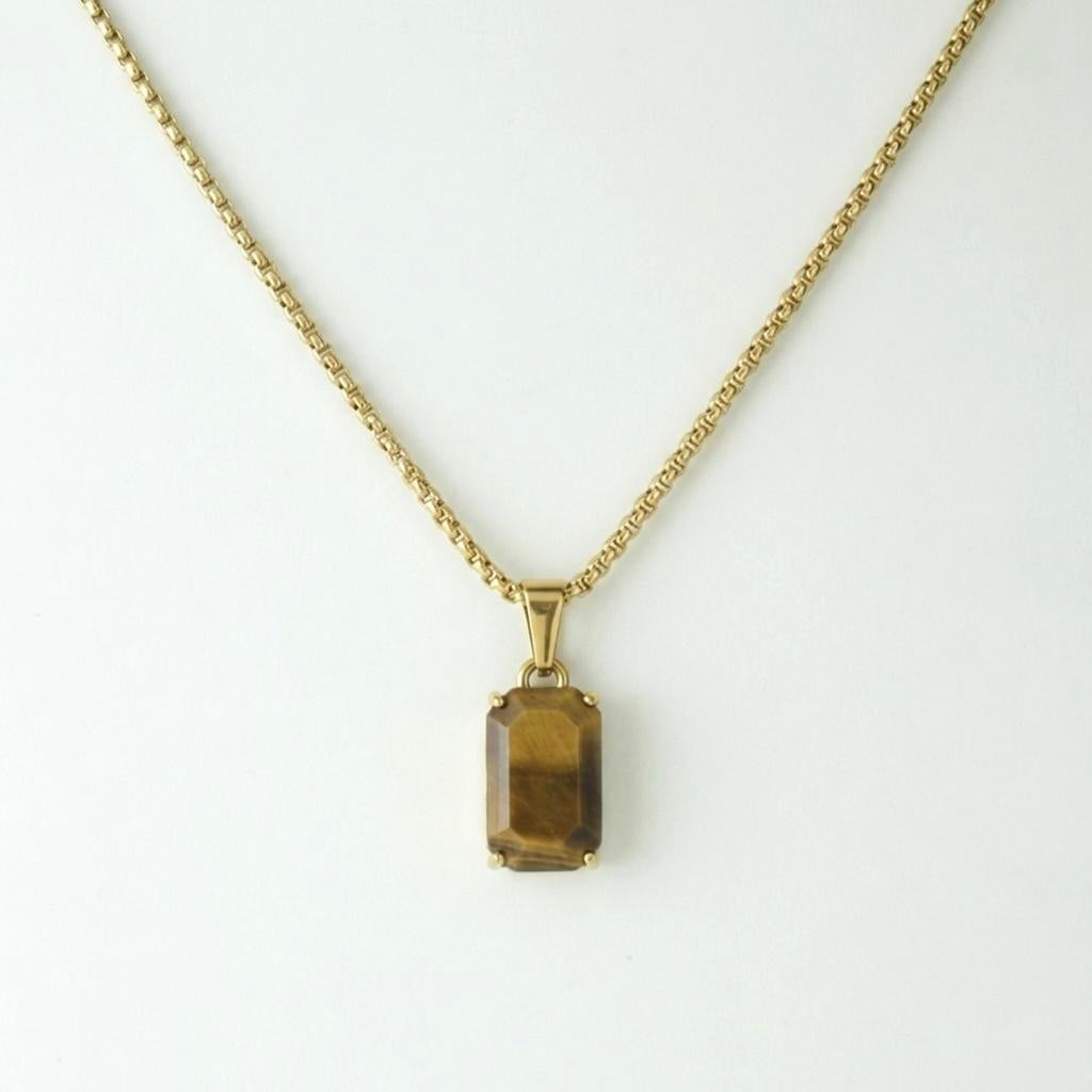 TIGER EYE PENDANT (GOLD)