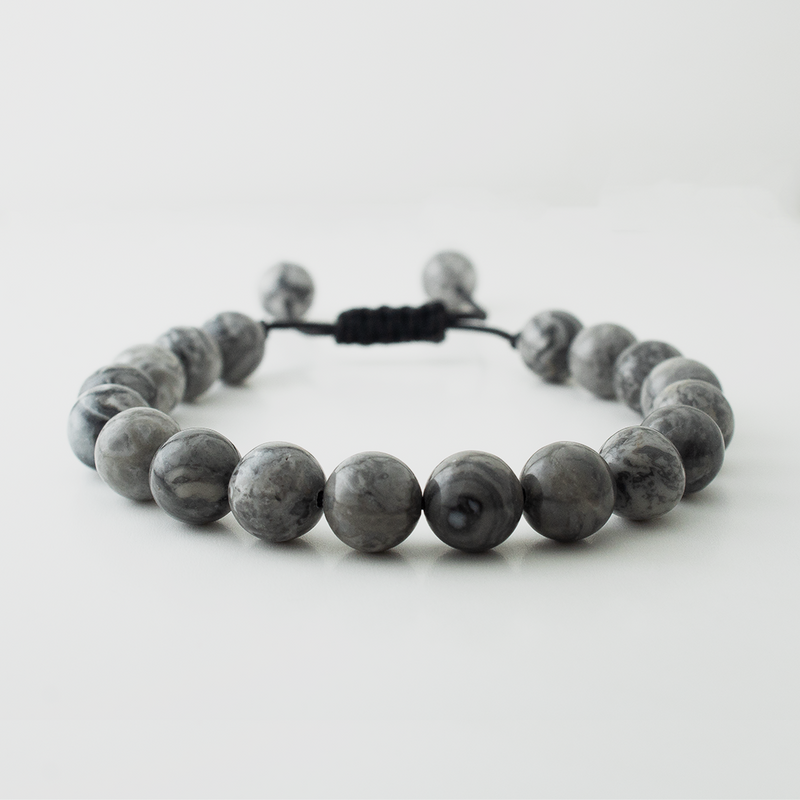 GREY JASPER STONE BRACELET