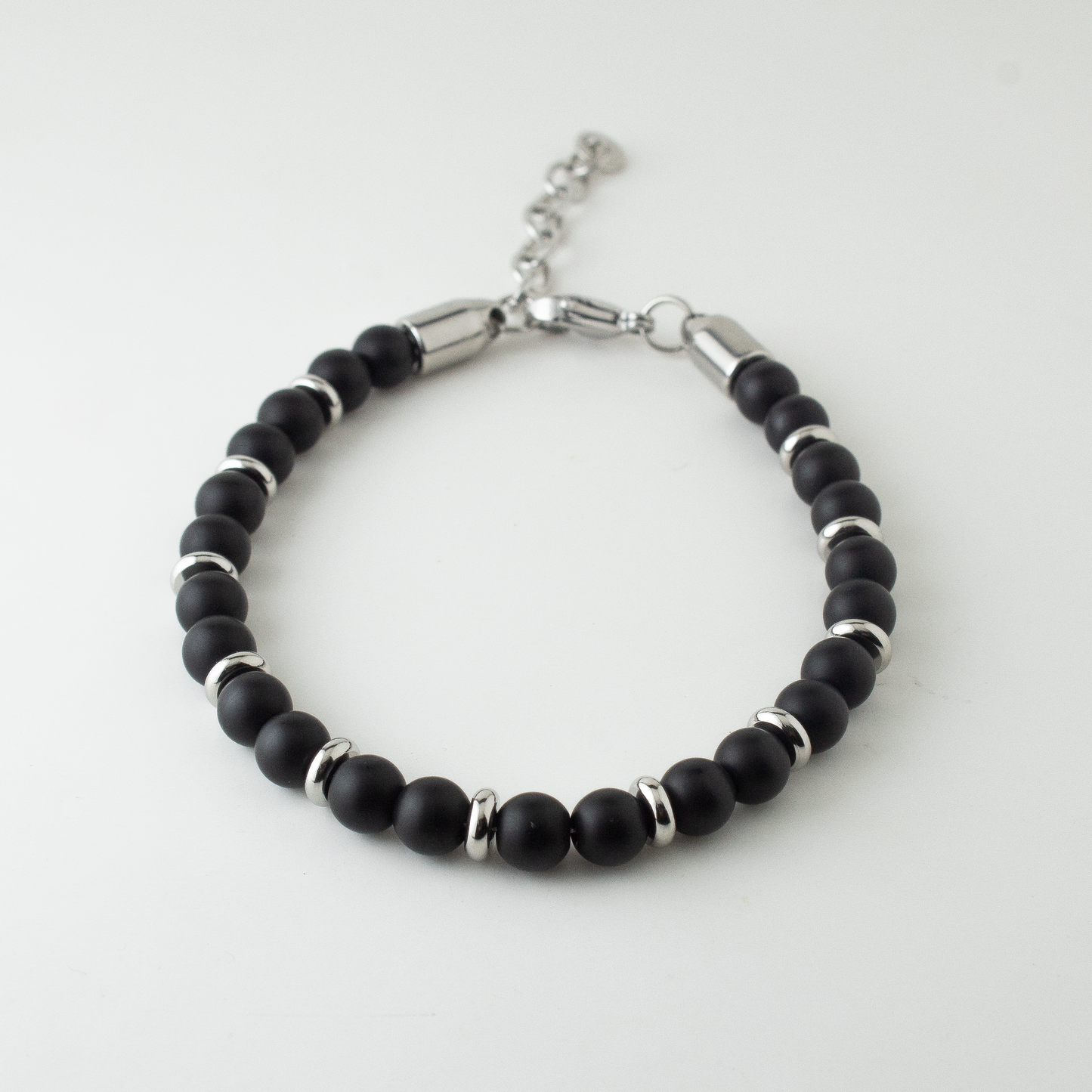 MATT BLACK STONE BRACELET