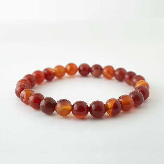 RED STRIPE AGATE STONE BRACELET