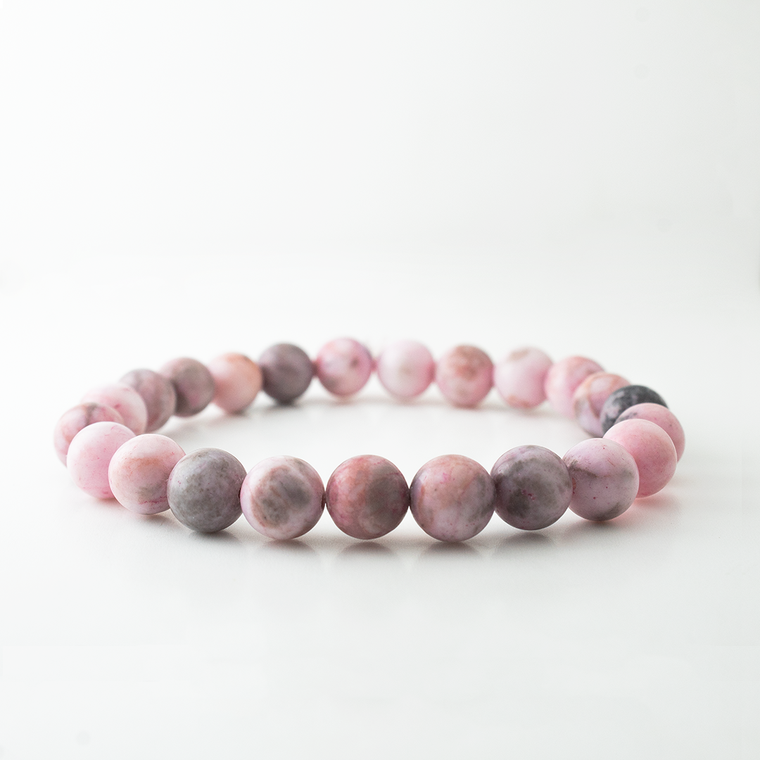 PINK ZEBRA STONE BRACELET