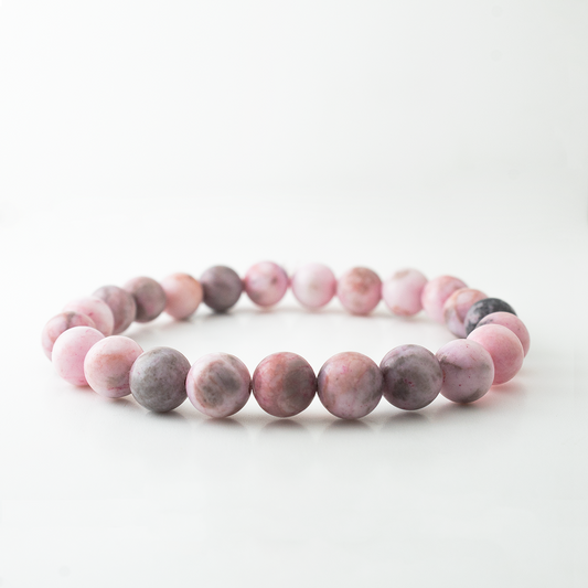 PINK ZEBRA STONE BRACELET
