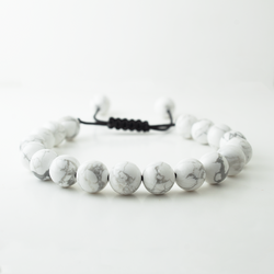 WHITE HOWLITE STONE BRACELET