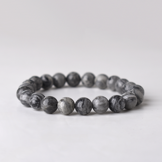 GREY JASPER STONE BRACELET