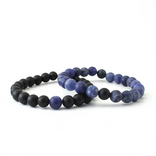SODALITE x MATT BLACK STONE BRACELET