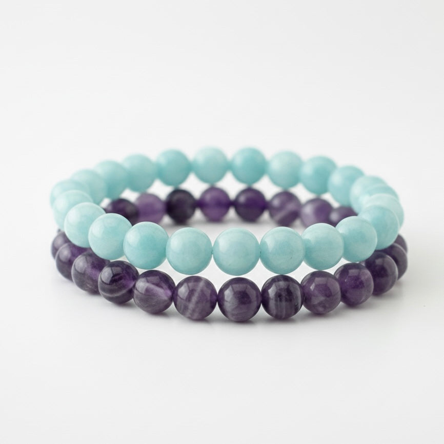 Amethyst-Amazonite Stack - 2 Pack