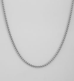 Silver Round Box Chain (2MM)