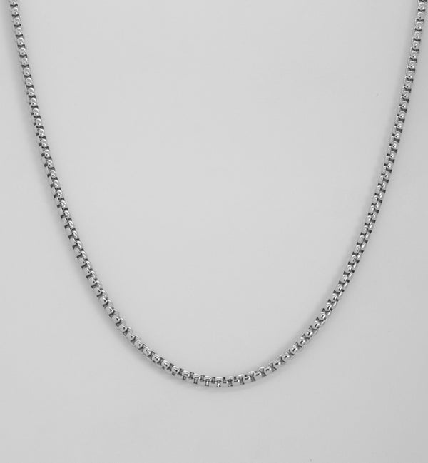 Silver Round Box Chain (2MM)