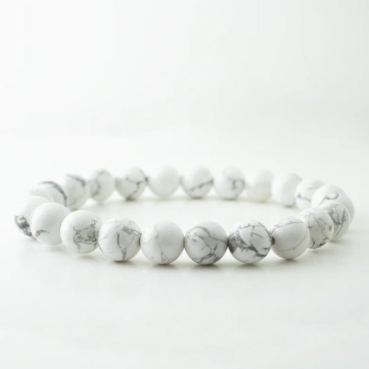 WHITE HOWLITE STONE BRACELET