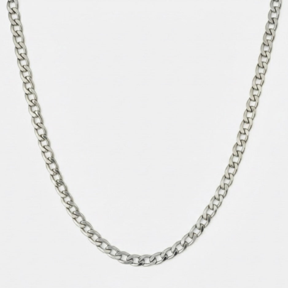 Silver Curb Chain (4MM)