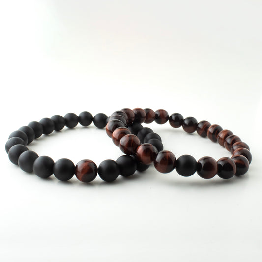 RED TIGER x MATT BLACK STONE BRACELET