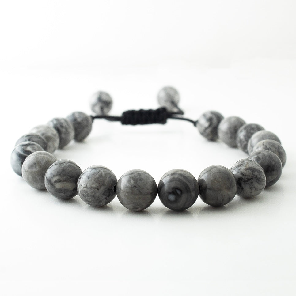 GREY JASPER STONE BRACELET
