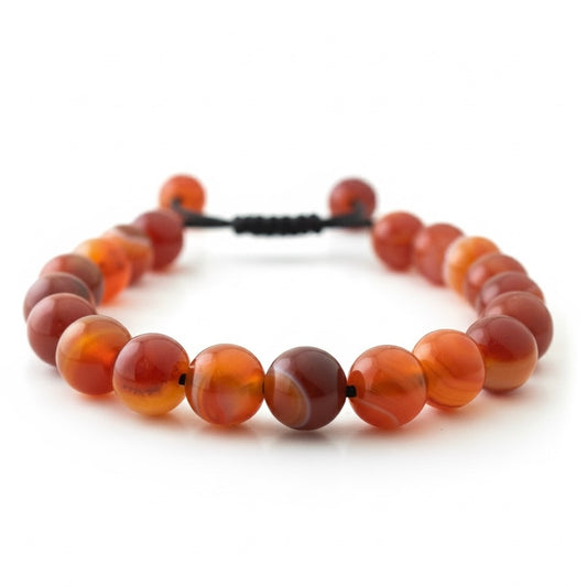 RED STRIPE AGATE STONE BRACELET