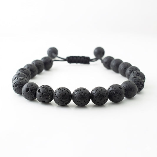 BLACK LAVA STONE BRACELET