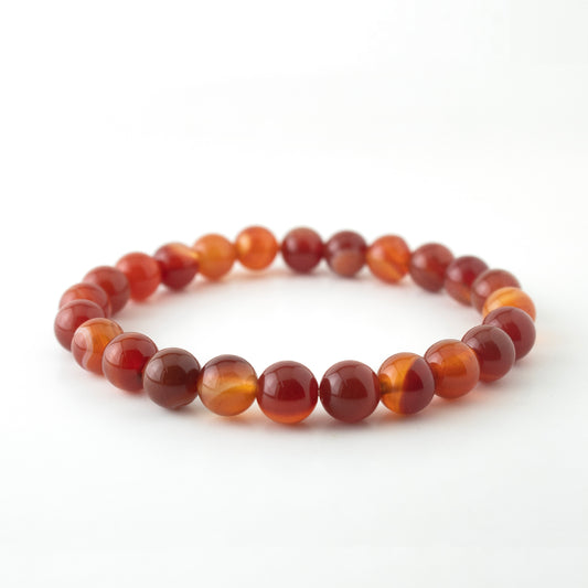 RED STRIPE AGATE STONE BRACELET