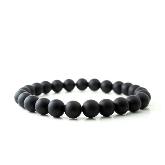 MATT BLACK STONE BRACELET