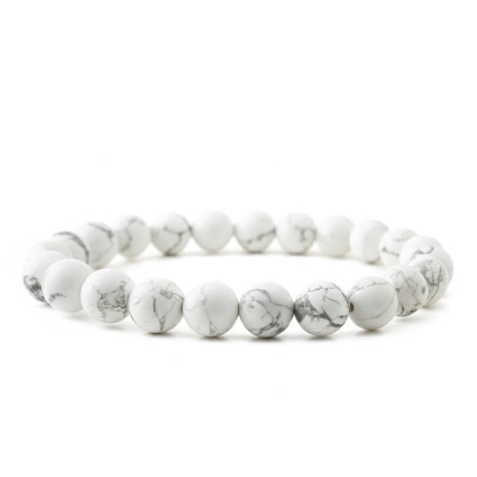 WHITE HOWLITE STONE BRACELET