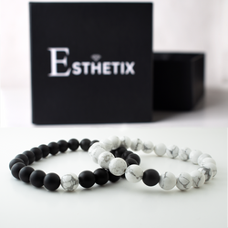 white howlite stone bracelet