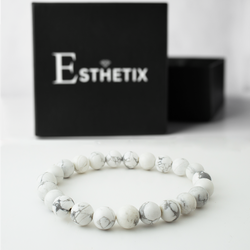 WHITE HOWLITE STONE BRACELET