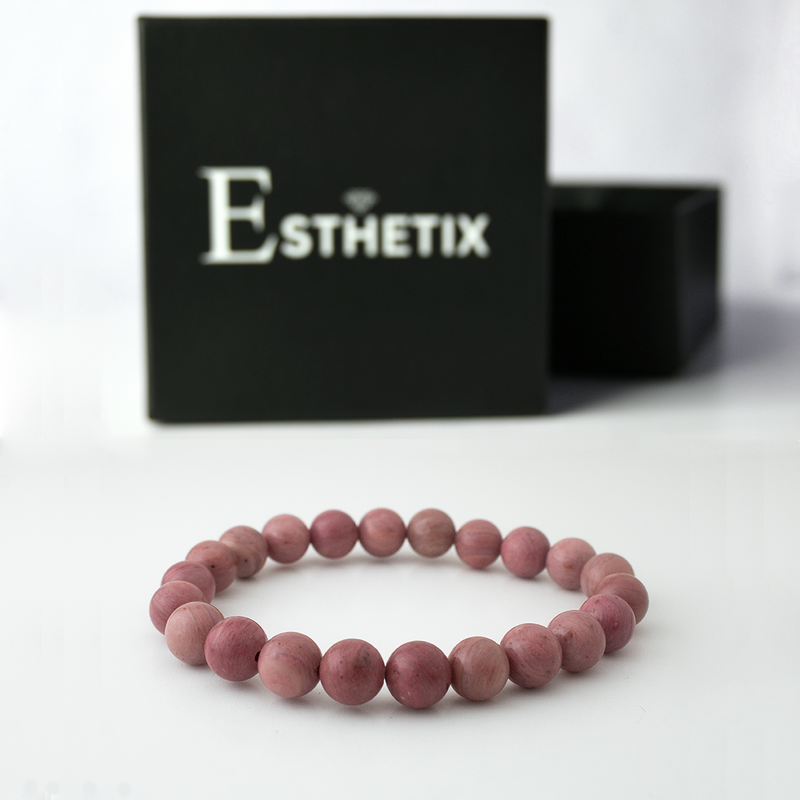 PINK RHODONITE STONE BRACELET