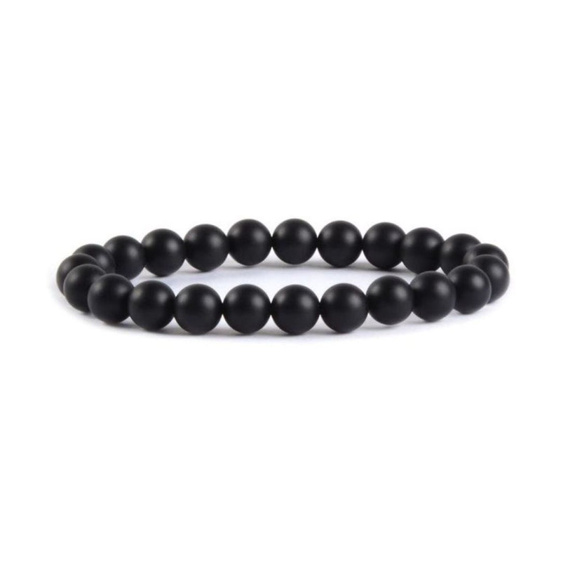 MATT BLACK STONE BRACELET