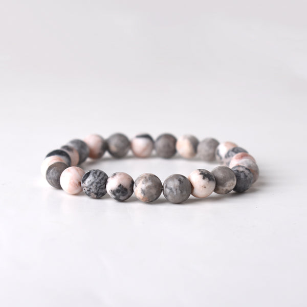 PINK ZEBRA STONE BRACELET