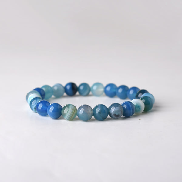 BLUE STRIPE STONE BRACELET