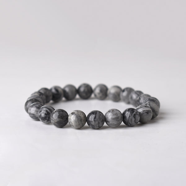 GREY JASPER STONE BRACELET