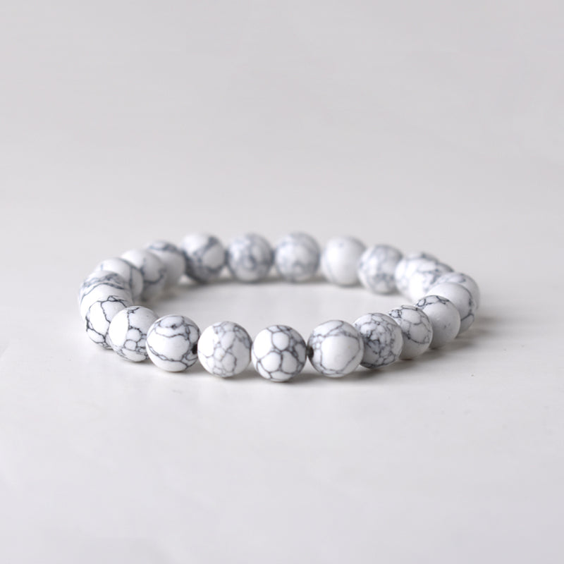 WHITE HOWLITE STONE BRACELET