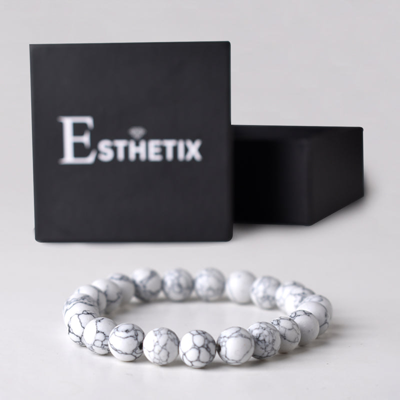 WHITE HOWLITE STONE BRACELET