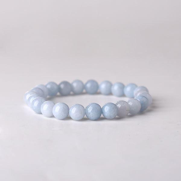 AQUAMARINE WHITE JADE STONE BRACELET