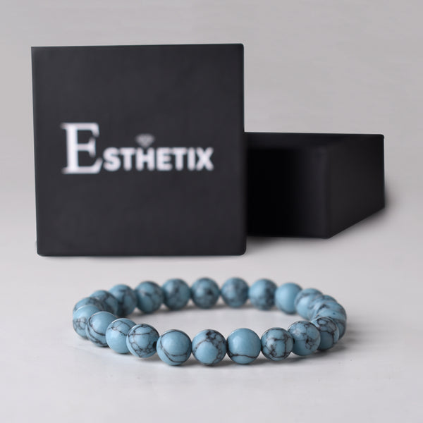 BLUE TURQUOISE STONE BRACELET